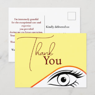 Carte Postale Reconnaissant à un chirurgien ophtalmologique visi