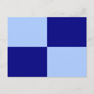 Carte Postale Rectangles bleu clair et bleu foncé