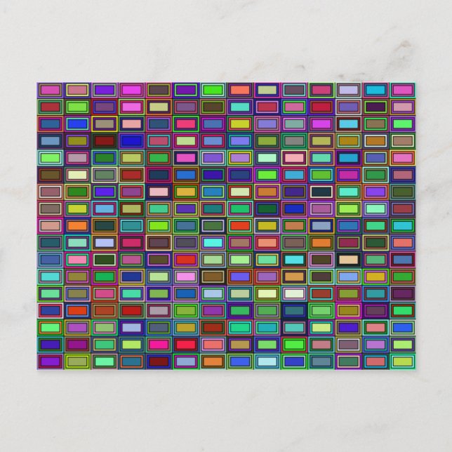 Carte postale Rectangles imbriquées (Devant)