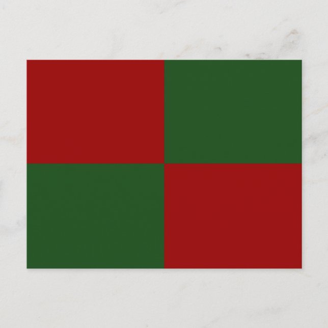 Carte Postale Rectangles rouge et vert (Devant)