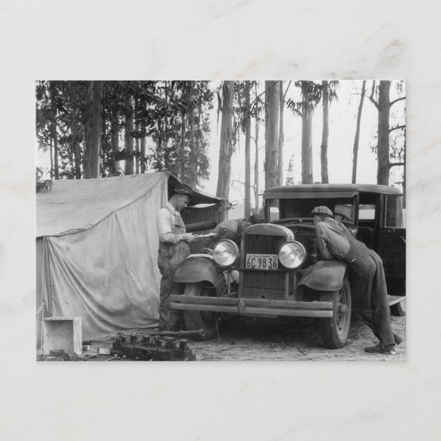 Carte Postale Récupérateurs de pois du Vermont : 1935 (Devant)