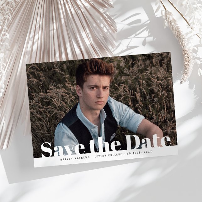 Carte Postale Récupération photo moderne enregistrer la date (Créateur téléchargé)