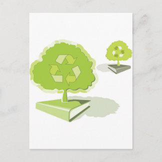 Carte Postale Recyclage du papier ! Sauvez les arbres !