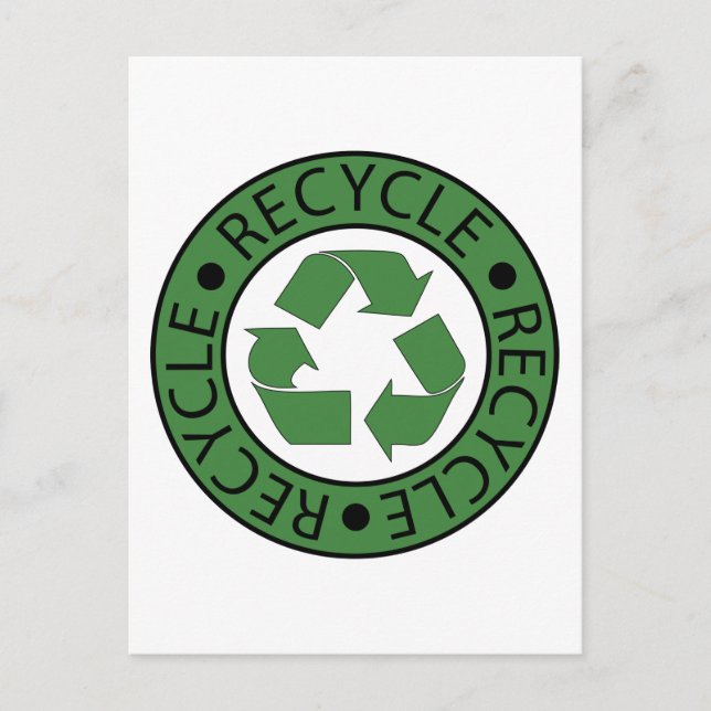 Carte Postale Recycler les lettres BK du logo vert (Devant)