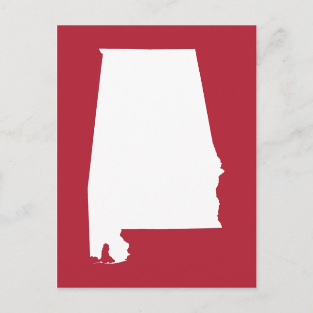 Carte Postale Red and White Moving to Alabama Faire-part (Devant)