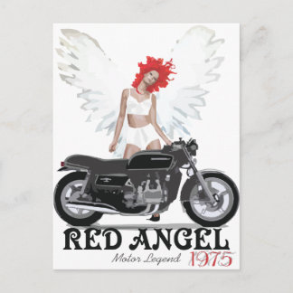 Carte Postale Red Angel Cafe Racer Motor Legend