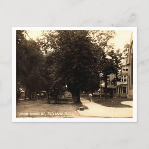 Carte Postale Red Bank NJ, Upper Broad St Vintage