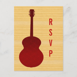 Carte postale Red Country Guitare RSVP