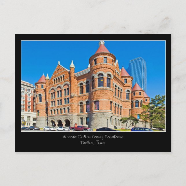 Carte postale Red Courthouse Downtown Dallas Texas (Devant)
