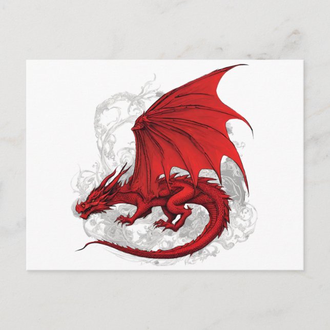 Carte Postale Red Dragon Abstrait (Devant)
