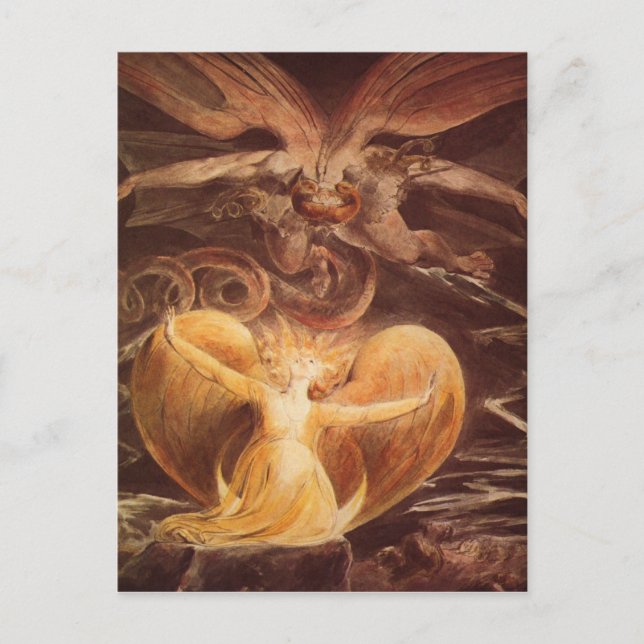 Carte Postale Red Dragon Art William Blake (Devant)