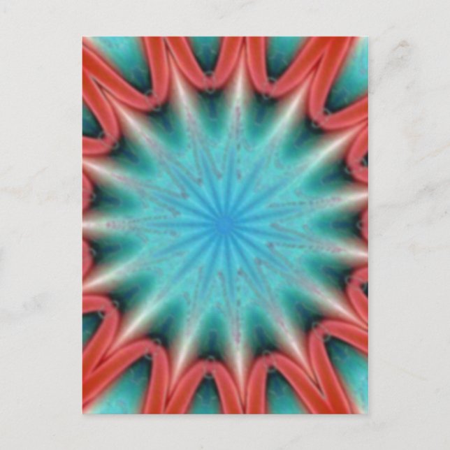 Carte postale Red et Blue Starburst (Devant)