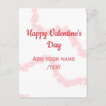 Red glitter lines happy Valentine's day spiral nam