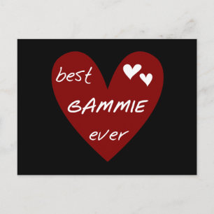 Carte Postale Red Heart Best Gammie Ever Tshirts et cadeaux
