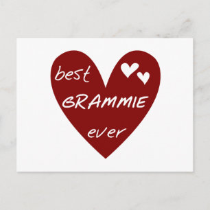 Carte Postale Red Heart Best Grammie Ever T-shirts et cadeaux
