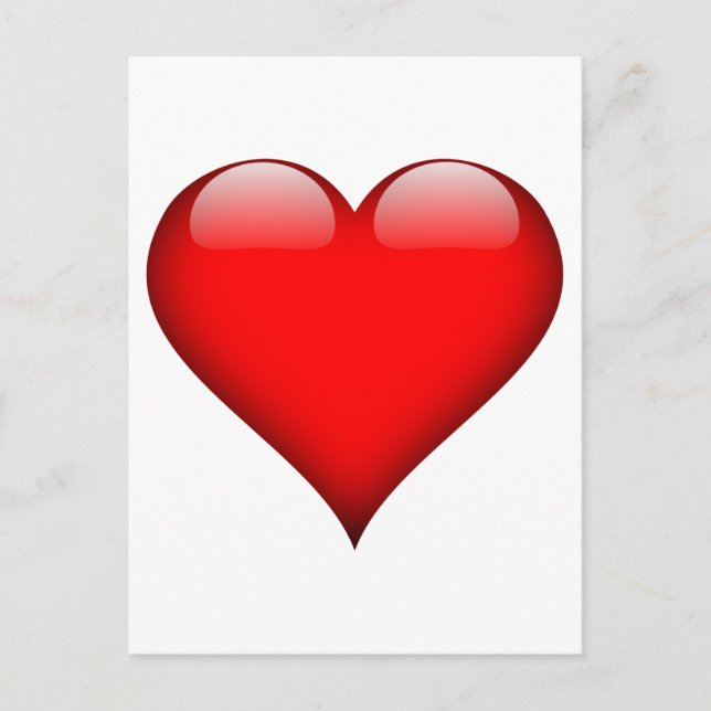 Carte Postale Red Heart Love (Devant)