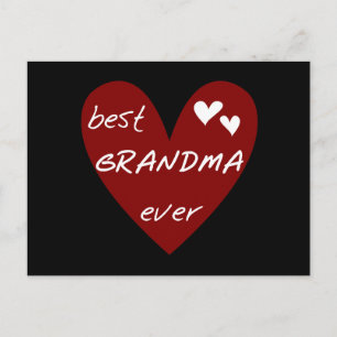 Carte Postale Red Heart Meilleure grand-mère toujours T-shirts c