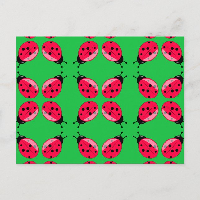 Carte Postale Red Ladybugs (Devant)
