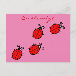 Carte Postale Red Ladybugs Crawling Thunder_Cove