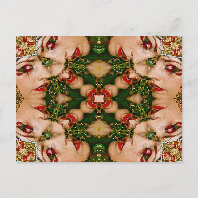 Carte Postale Red Lips Mandala (Devant)