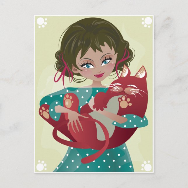 Carte postale Red Meow (Devant)