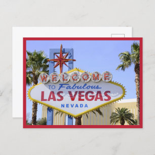 Carte postale Red Nevada Affiche de bienvenue Las 