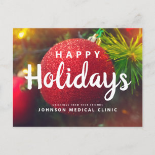 Carte Postale Red Ornament Médicale Clinique Bonjour