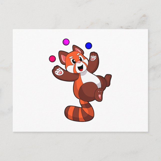 Carte Postale Red panda au Juggle Circus.PNG (Devant)
