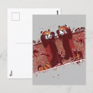 Carte Postale Red Panda Fury
