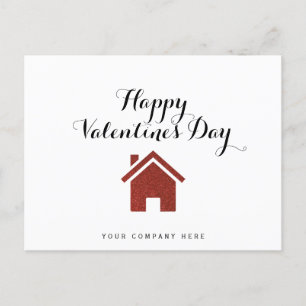 Carte Postale Red Parties scintillant Heureuse Sainte-Valentin R