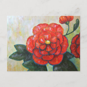 Carte postale Red Peony Impressionniste Fine Art