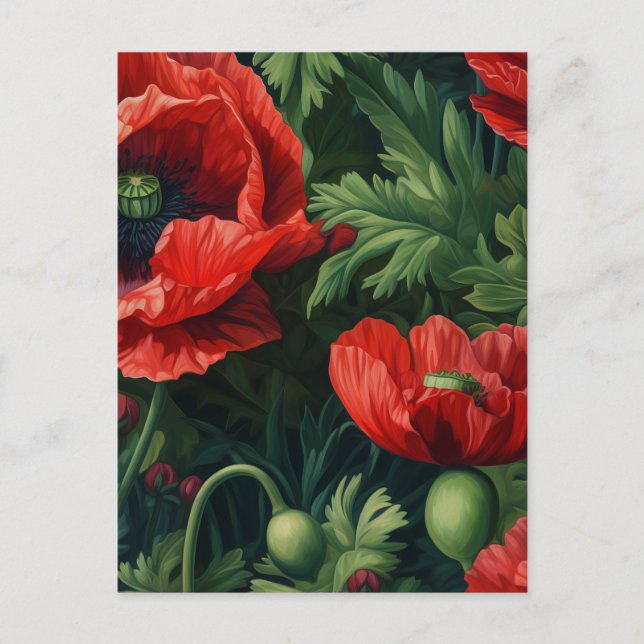 Carte postale Red Poppies (Devant)