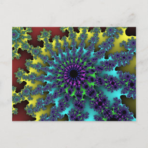 Carte Postale Red Rainbow Burst