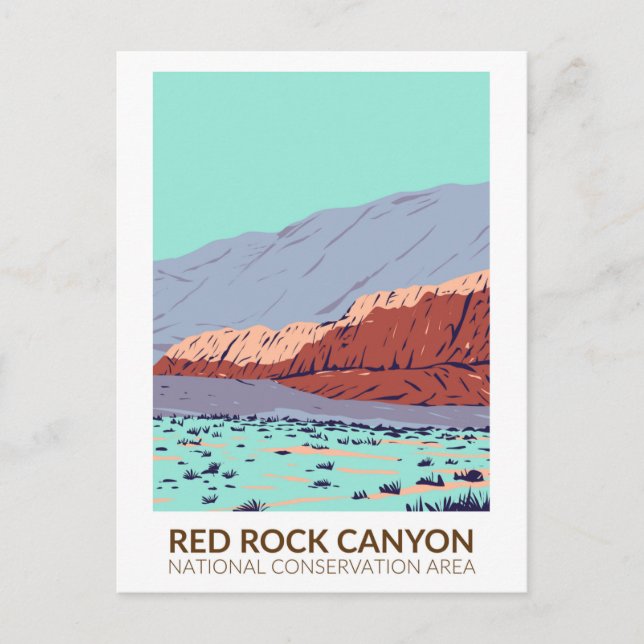 Carte Postale Red Rock Canyon National Conservation Area Vintage (Devant)