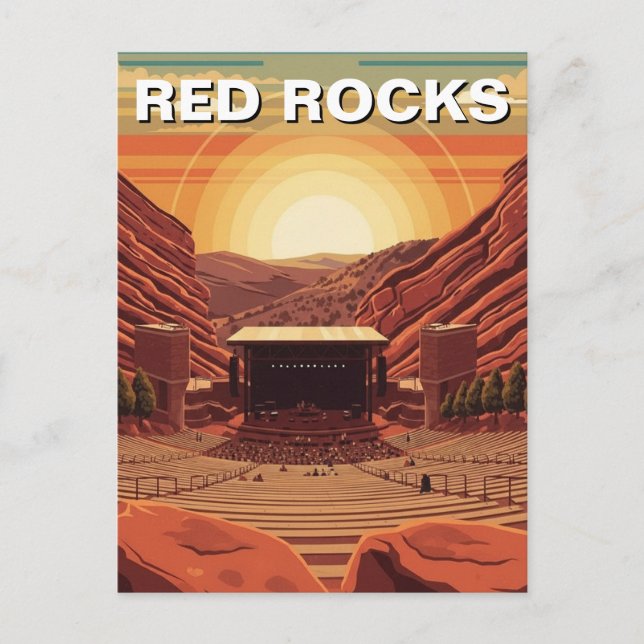Carte Postale Red Rocks Amphitheater Colorado (Devant)