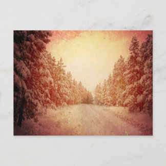 Carte Postale Red Snowy Road, Conifer, CO