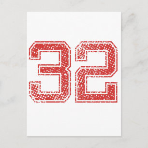 Carte Postale Red Sports Jerzee Numéro 32