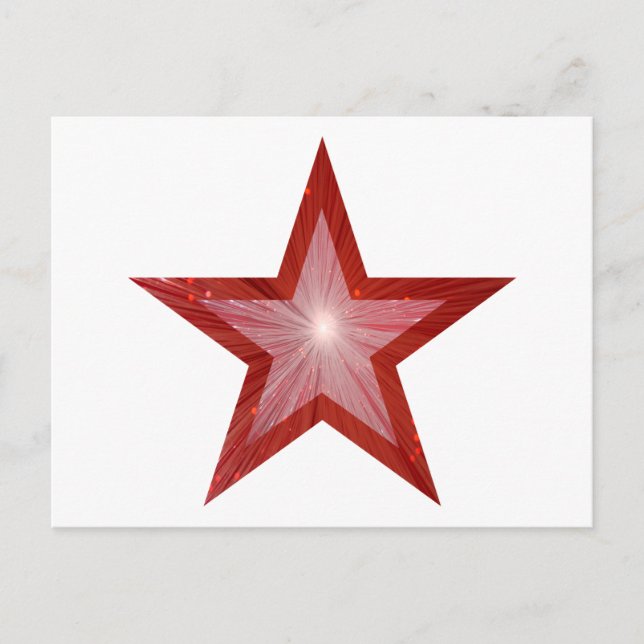 Carte postale Red Star blanche (Devant)