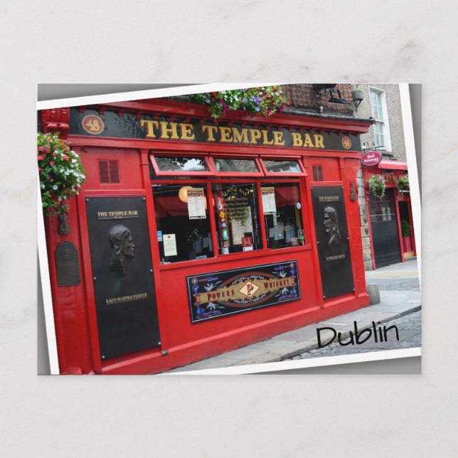 Carte Postale Red Temple Bar pub à Dublin, Irlande (Devant)