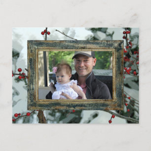 Carte postale Red Winter Berries Christmas Holiday