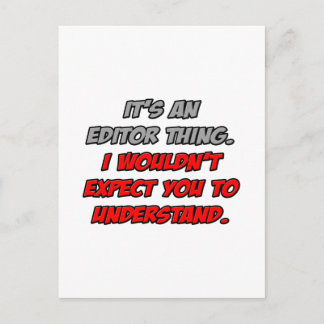 Carte Postale Rédacteur en chef... Vous ne comprendriez pas