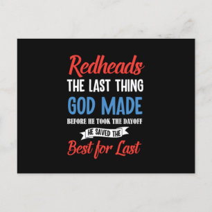 Carte Postale Redhead Sont Les Meilleurs Cheveux Rouge Ginger Re