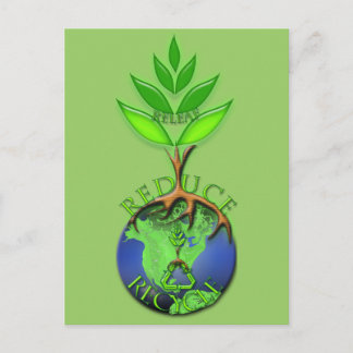 Carte Postale Réduire la feuille de recyclage