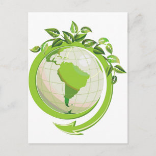 Carte Postale Réduire la réutilisation Recycle partout dans le m