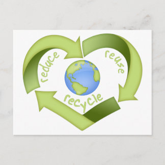 Carte Postale Réduire, Réutiliser, Recycler