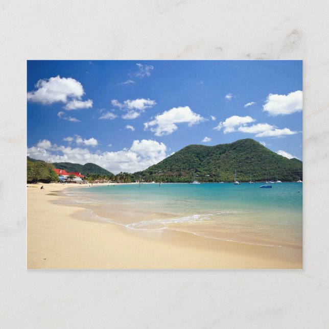 Carte Postale Reduit Beach, Rodney Bay, Sainte-Lucie (Devant)
