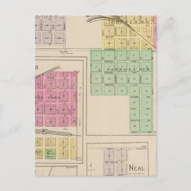 Carte Postale Reece, Fall River, Hamilton et Climax, Kansas (Devant)