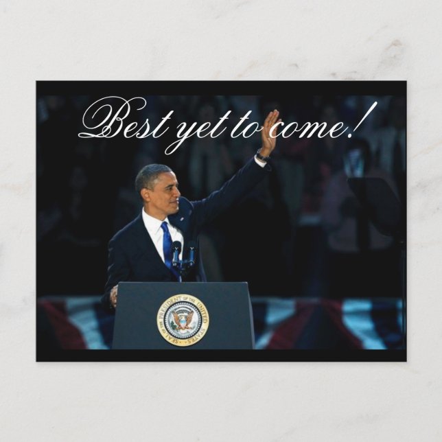 Carte Postale Réélection historique d'OBAMA à venir (Devant)