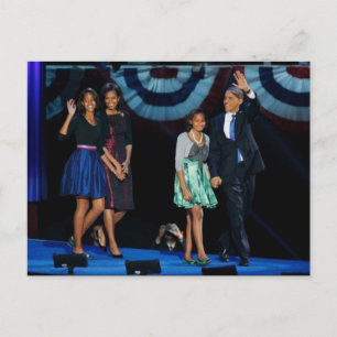 Carte Postale Réélection historique du président OBAMA