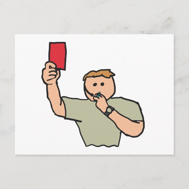 Carte Postale Référence de football Red Card (Devant)